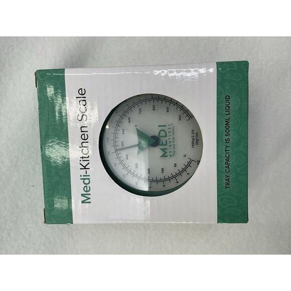 MEDI Weight Loss Food Scale 50g x 1/4oz 450g / 16oz Total Green New Sealed - Picture 11 of 12